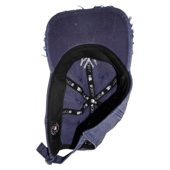 New Era 9FORTY New York Yankees Distressed Denim Dad Hat Blue Adjustable Cap - Picture 5 of 5